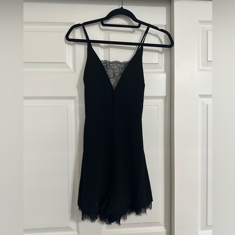 Black lace romper